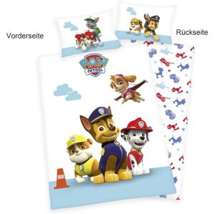 weiße Paw Patrol Kinderbettwäsche