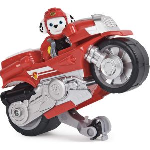 Marshall sitz auf seinem roten Motorrad