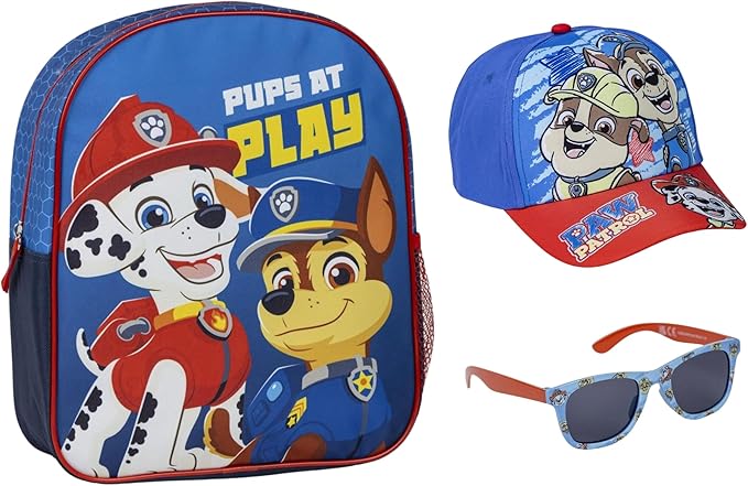 Paw Patrol Rucksack Set mit Cap und Sonnenbrille