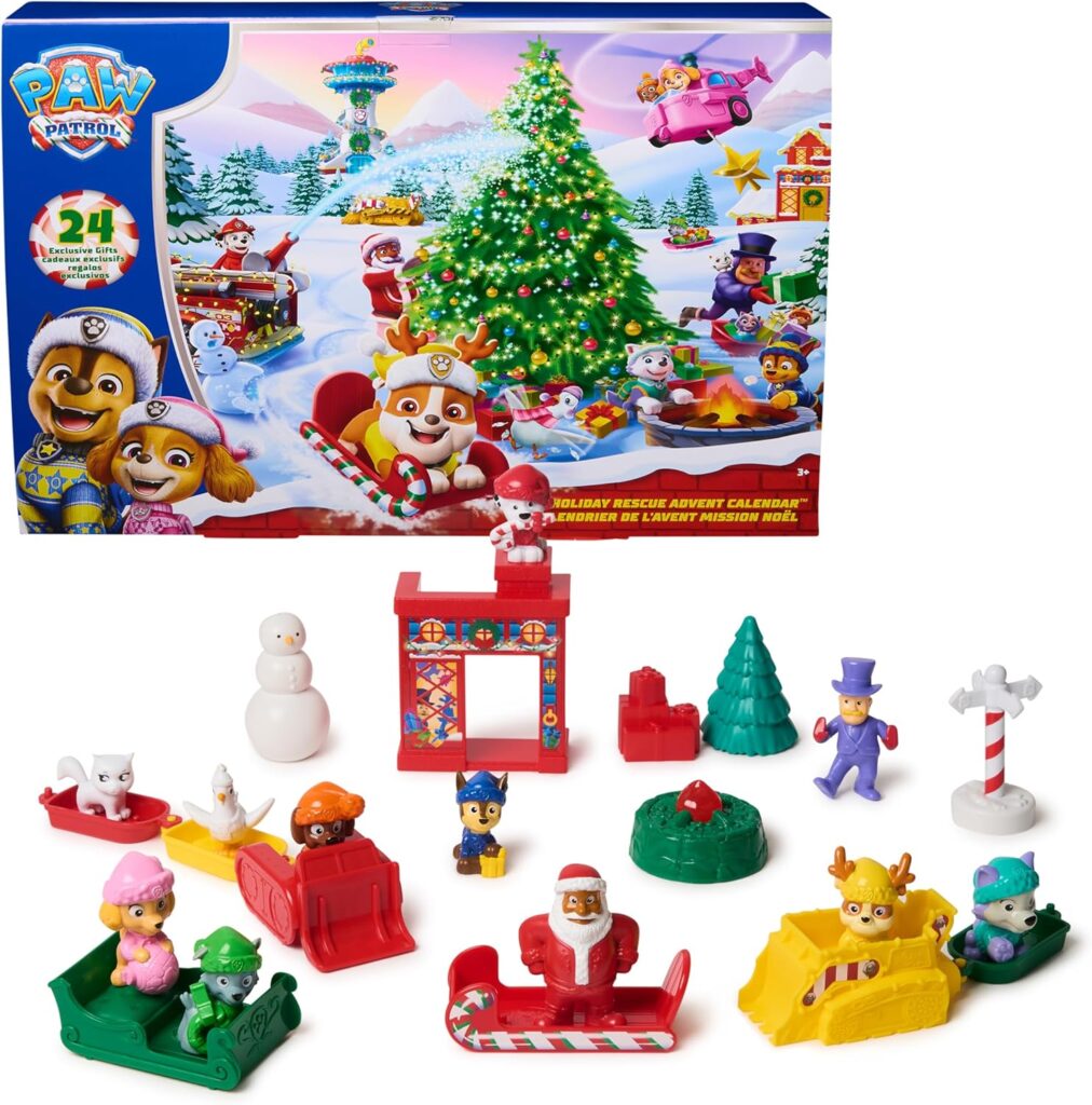 Paw Patrol Adventskalender 2025 mit weihnachtlichen Accessoires
