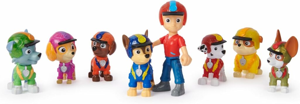 Paw Patrol Dschungel 2024 Hero Pups Figuren Set mit Chase, Marshall, Rubble, Rocky, Skye, Zuma, Tracker und Ryder