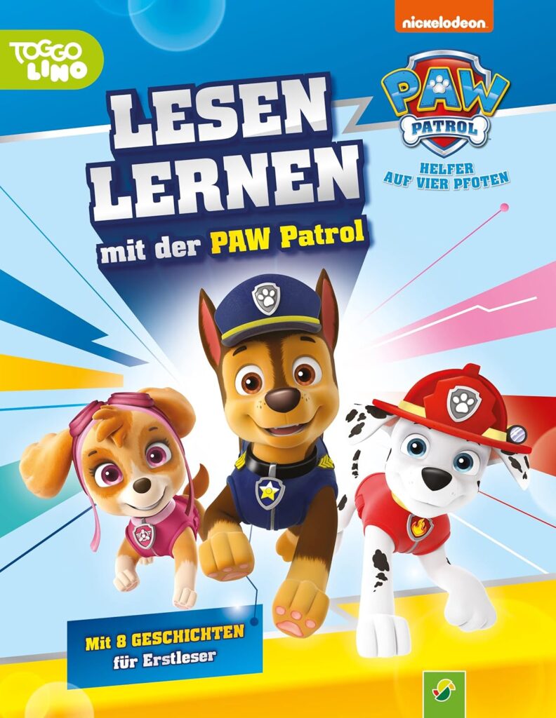 Lesen lernen mit der paw patrol für den Schulanfang