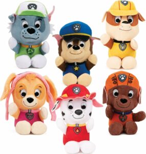 Rocky, Chase, Rubble, Skye, Marshall und Zuma als Mini Plüschfiguren