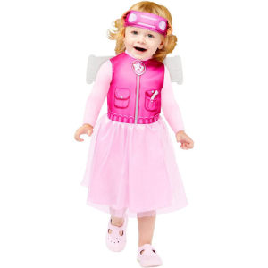 niedliches Skye Baby kostüm in pink und rosa mit Flügel-Rucksack